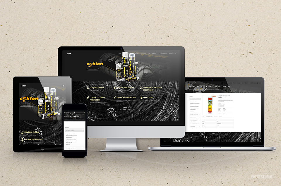 Gynex website and eshop - Multi-language website, product catalogue and eshop