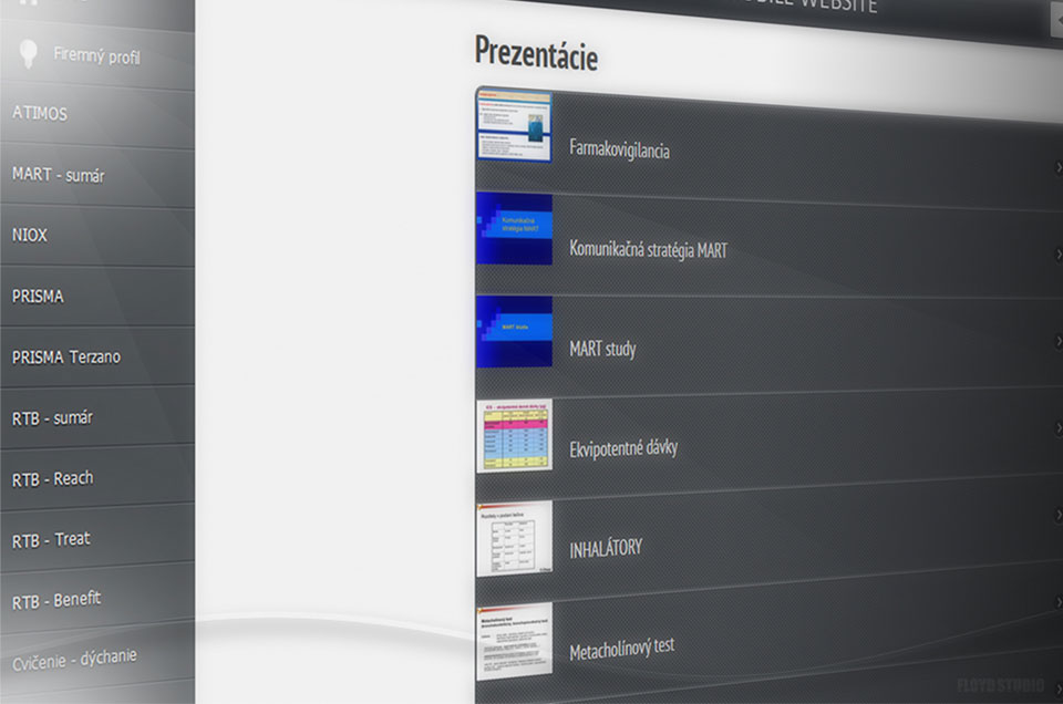 Tablet presentation Chiesi - Tablet optimised presentation for medical representatives